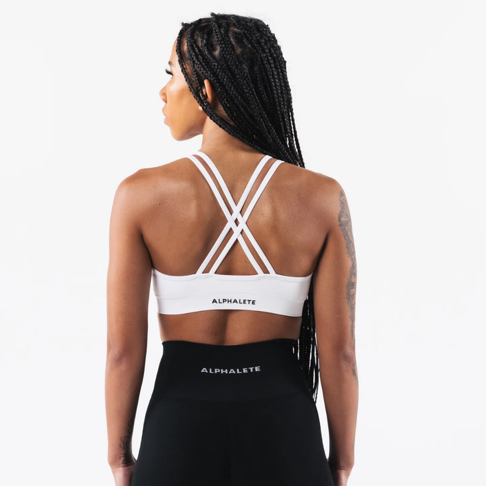 Alphalete - Amplify Deep V Bra - White
