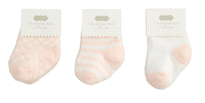 Baby Chenille Socks -Pink