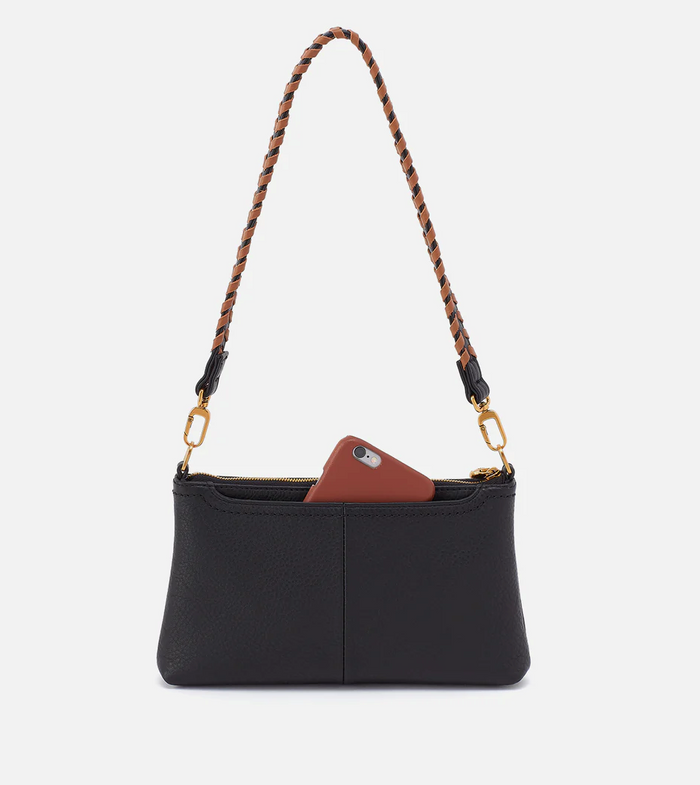 Black Darcy Crossbody In Pebbled Leather