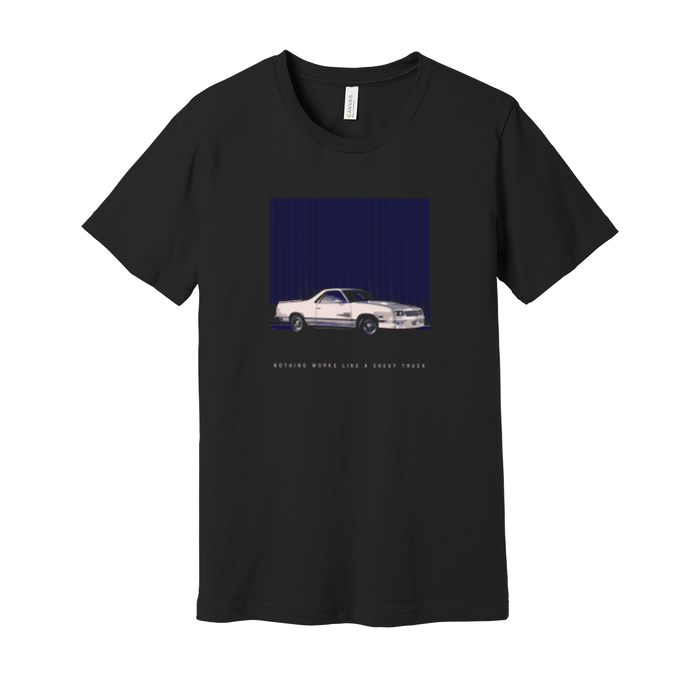 Dark Slate Gray Chevrolet El Camino Stripes Graphic T-Shirt