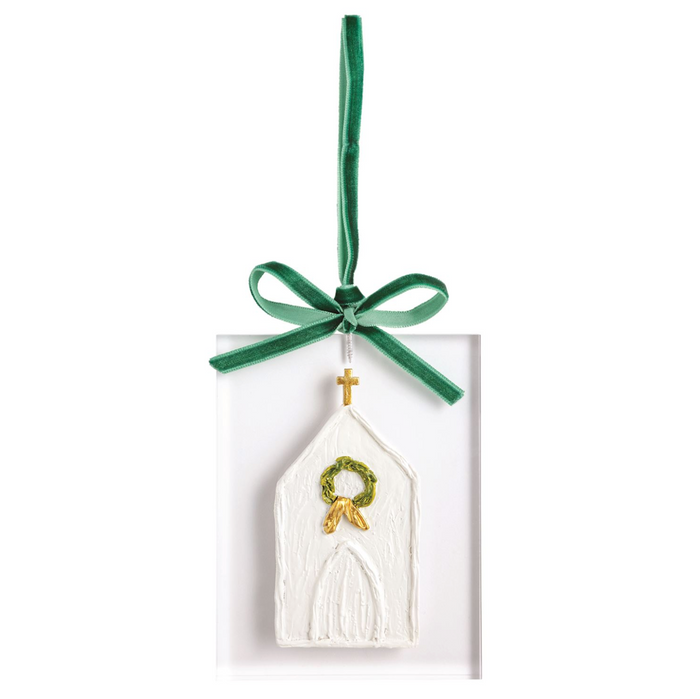 Church Painted Acrylic Ornament
