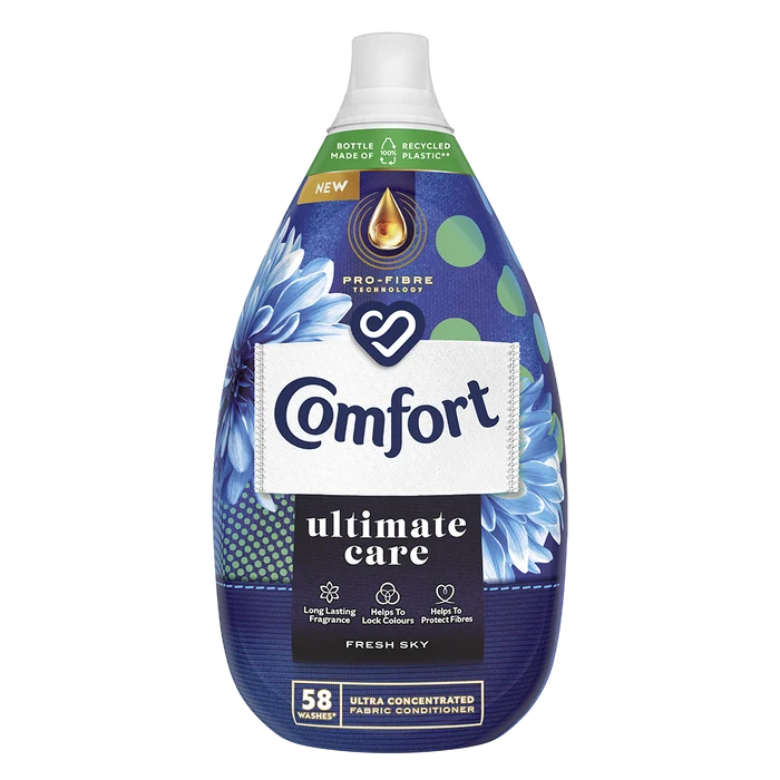Comfort Ultimate Care Fresh Sky Fabric Conditioner 870ml, 58 Washes