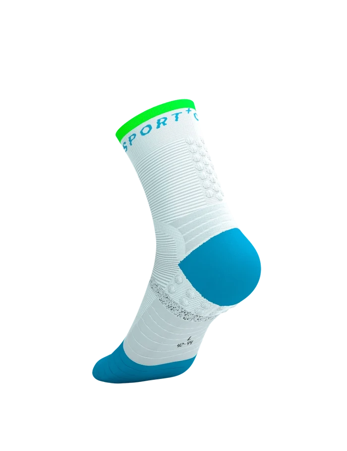Compressport | Pro Marathon Socks V2 | White / Blue / Green