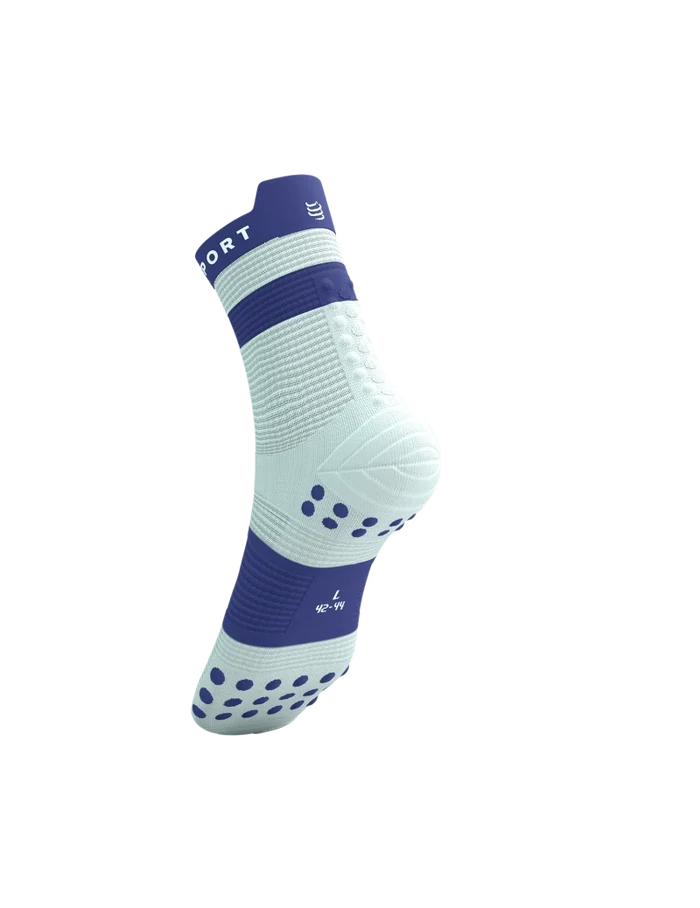 Compressport | Pro Racing Socks V4 | Run High | Star White / Orient Blue