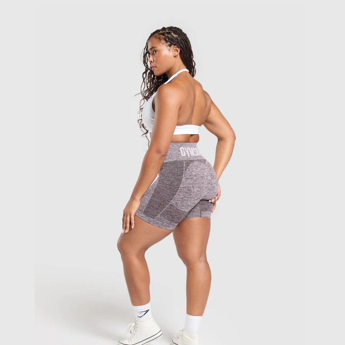 GS - Flex Shorts - Plum Brown/White Marl