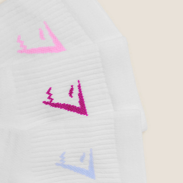 GS - Midi Socks 3pk - White / Chilled Blue / Focus Pink / Super-Set Pink