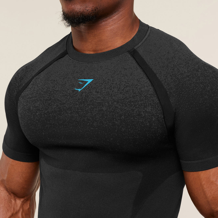 GS - Shadow Seamless T Shirt - Black/Brand Blue