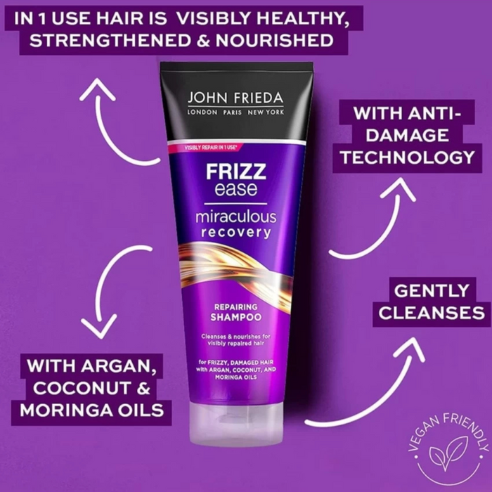 John Frieda Frizz Ease Miraculous Recovery Repairing Shampoo 250ml