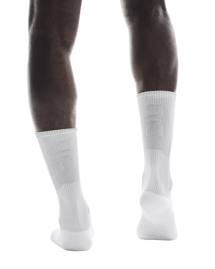 ON | Performance Run Sock High | White / Glacier