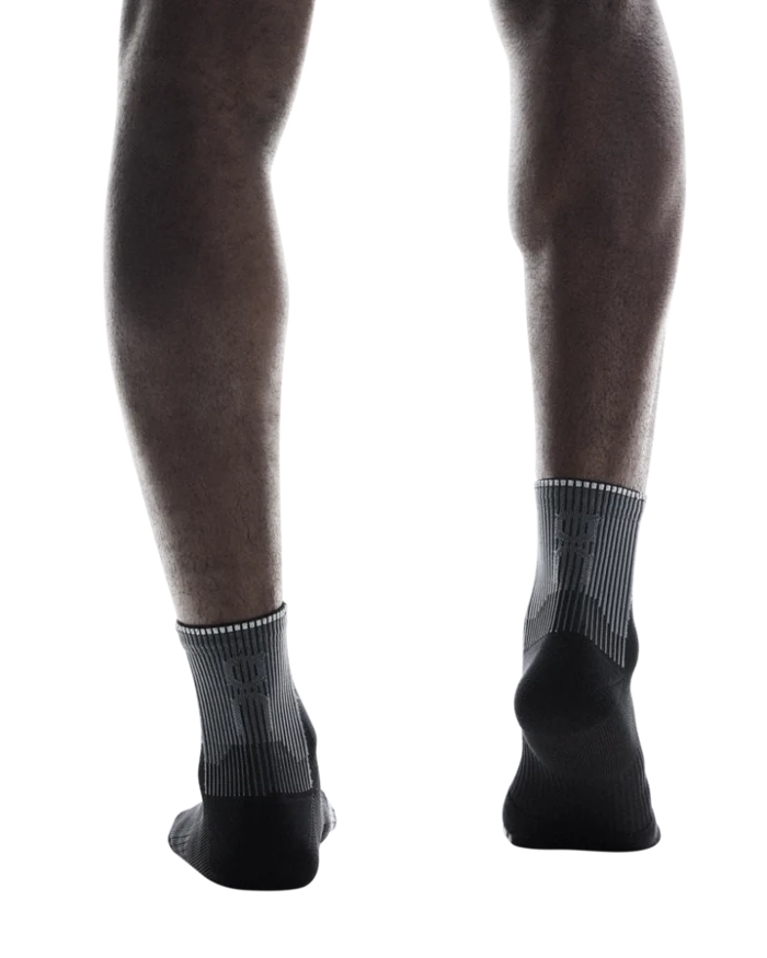 ON | Performance Run Sock Mid | Black / Eclipse
