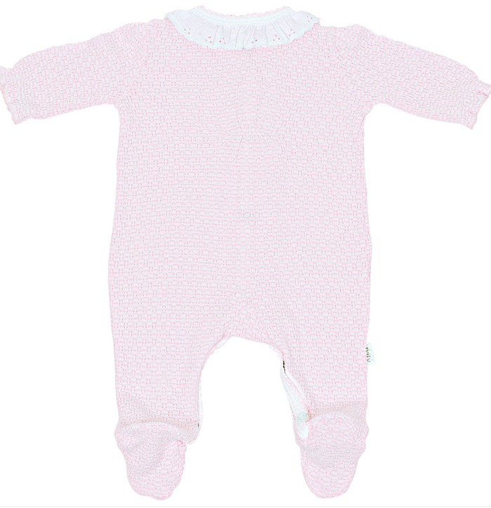 Paty Knit Footie-Pink
