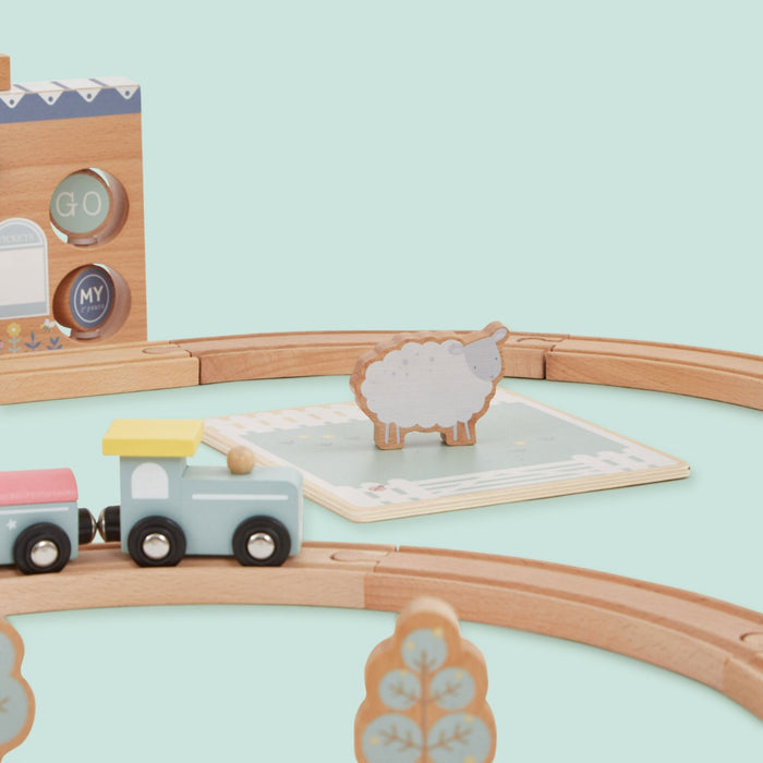 Personalised Colourful Wooden Toy Train Set