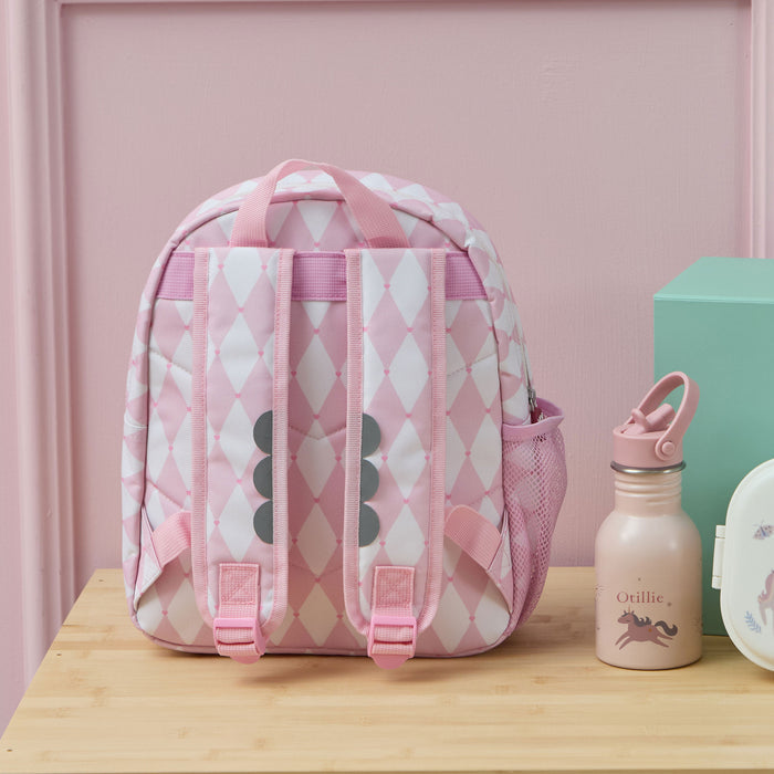 Personalised Harlequin Carousel Medium Backpack