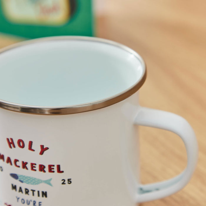 Personalised Holy Mackerel Enamel Mug