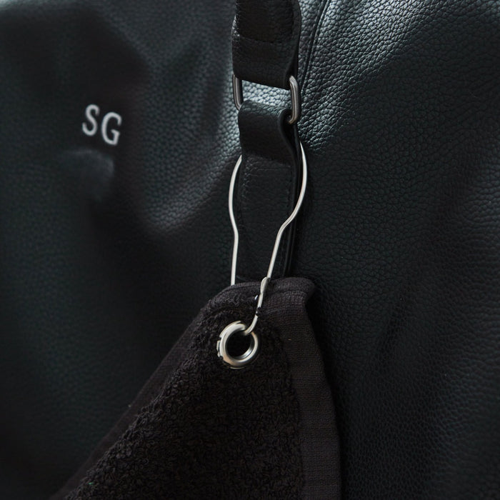 Personalised Initial Black Golf Towel