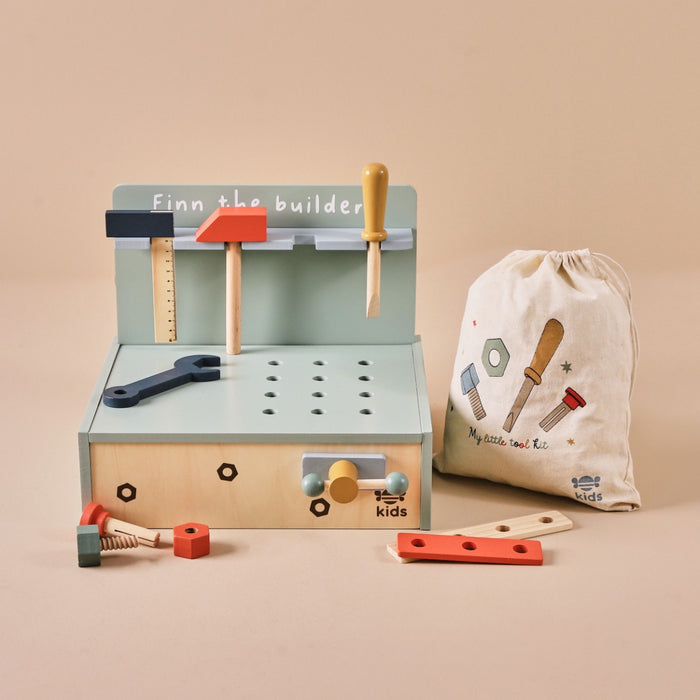 Personalised Just Bee Kids Wooden Tool Bench FSC®