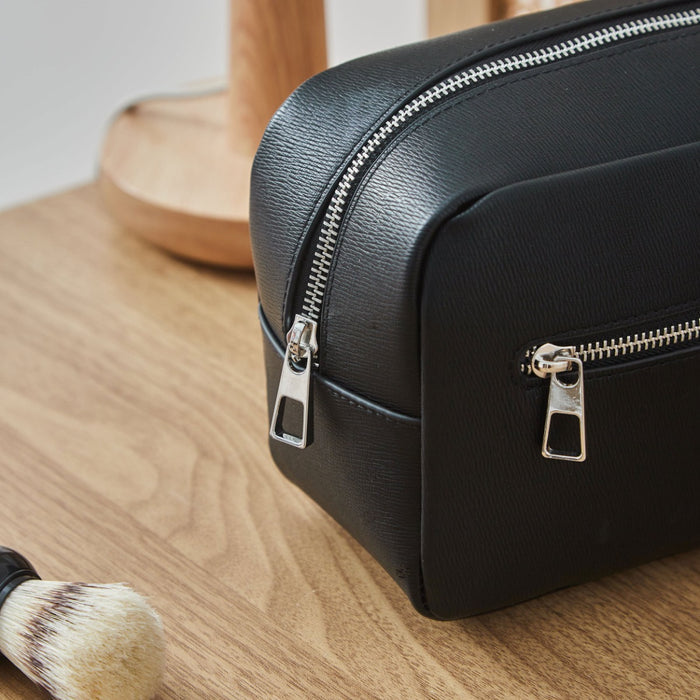 Personalised Luxe PU Tailored Zipped Wash Bag