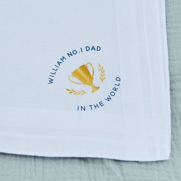 Personalised No.1 Dad Handkerchief