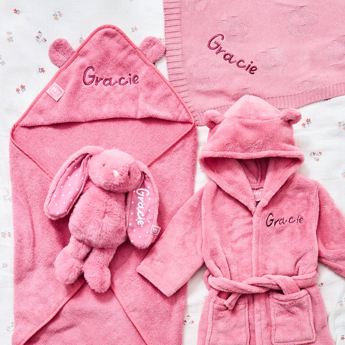 Personalised Peony Pink Bedtime Essentials Gift Set