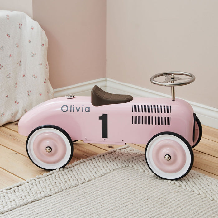 Personalised Pink Metal Ride On Car