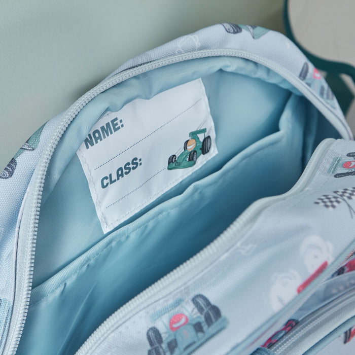 Personalised Race Car Medium Backpack