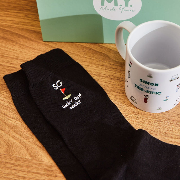 Personalised Tee-Rific Golf Mug & Sock Gift Set by Made Yours