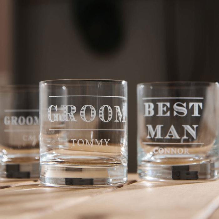 Personalised Wedding Groom Whiskey Tumbler
