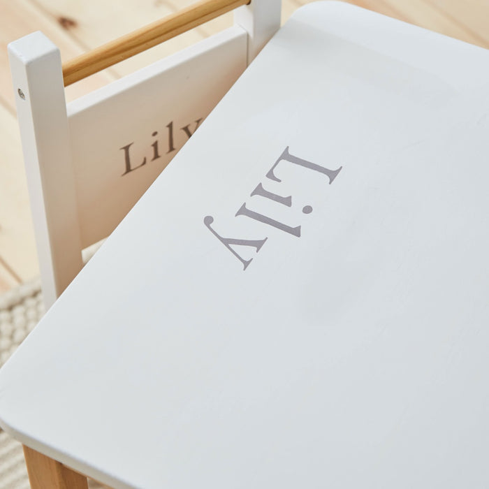 Personalised White Table and Chairs Set