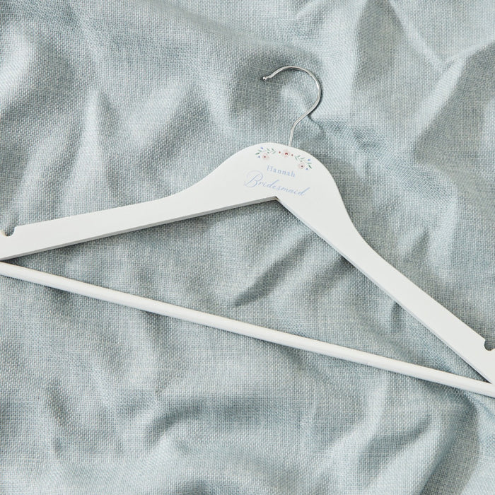 Personalised Wildflower Wedding Wooden Coat Hanger
