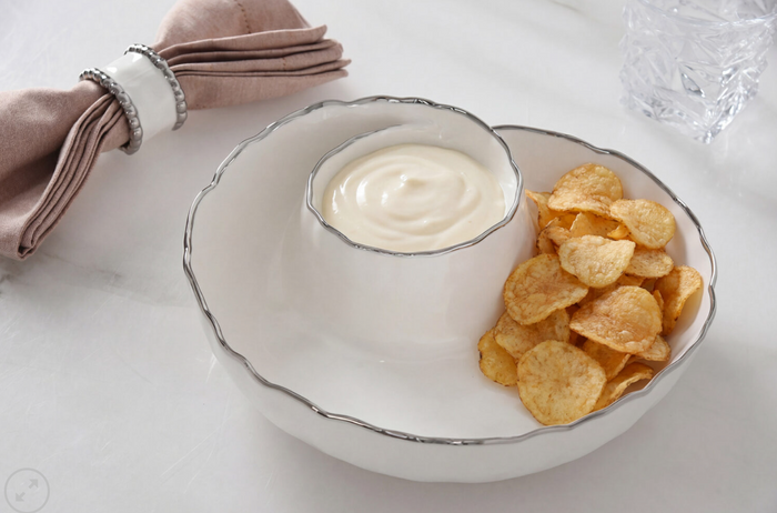 Round Chip and Dip-Silver