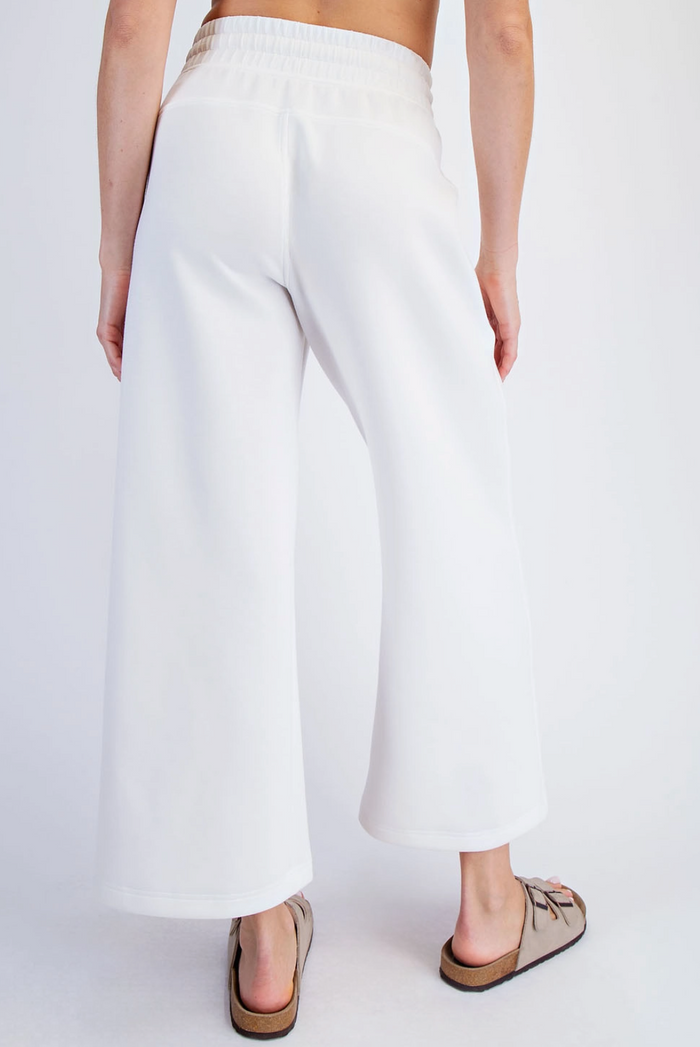Scuba Cropped Wide Pant Frost Blue