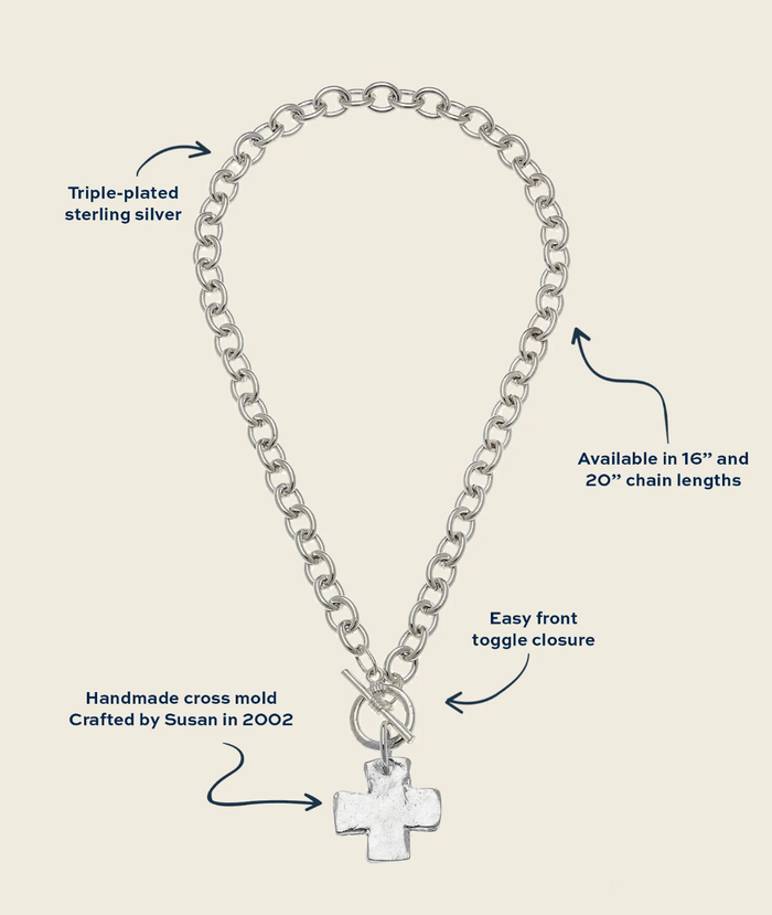 SilverCross Front Toggle Necklace
