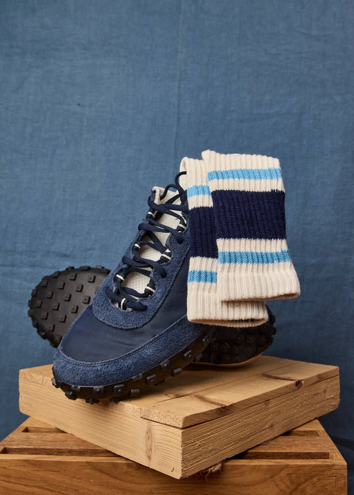 The Retro Stripe: Navy/col. blue / One Size