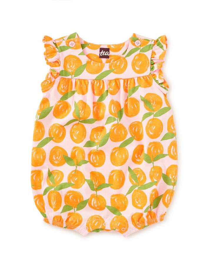 Valencia Orange Flutter Romper