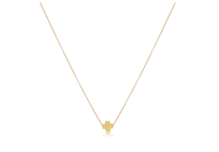 16" Necklace Gold - Signature Cross Gold