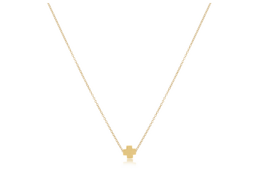16" Necklace Gold - Signature Cross Gold