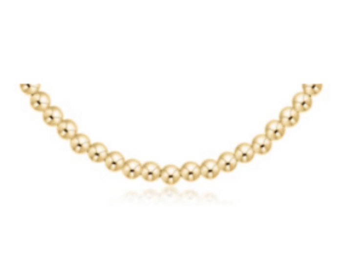17" Choker Beaded - Classic Gold 4mm