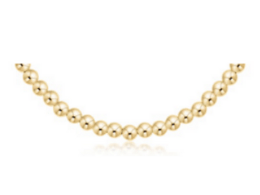 17" Choker Beaded - Classic Gold 4mm