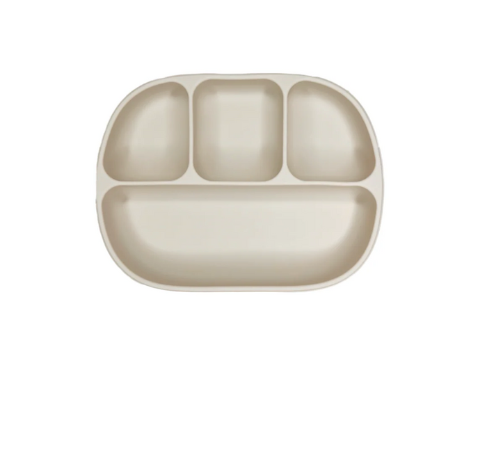 4 Section Suction Plate - Linen