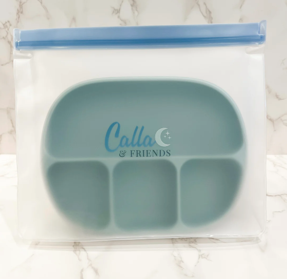 4 Section Suction Plate - Petal Pink