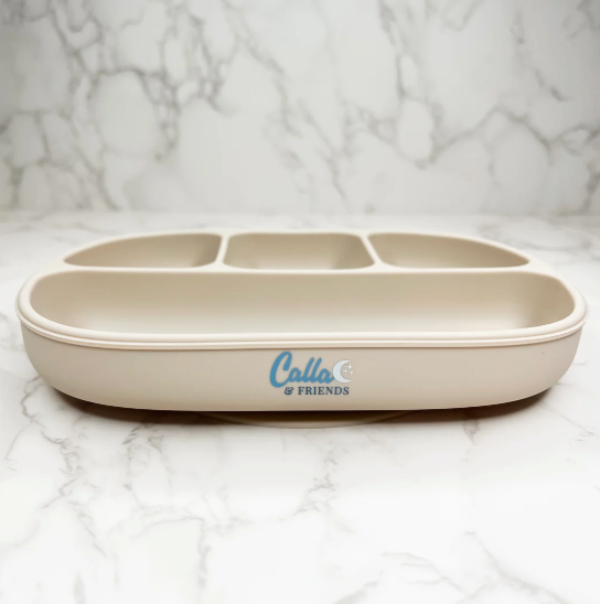 4 Section Suction Plate - Powder Blue