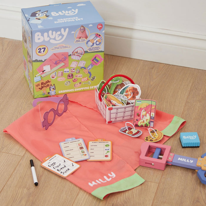 8th Wonder Personalised Bluey Grannies Litter Picker Shopping Set