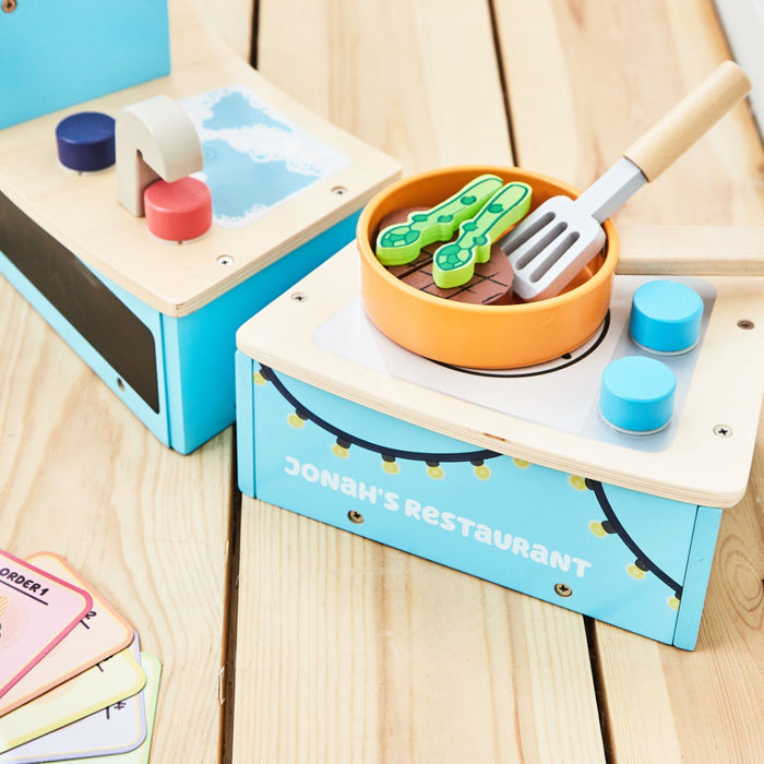8th Wonder Personalised Bluey Wooden Fancy Restaurant Playset