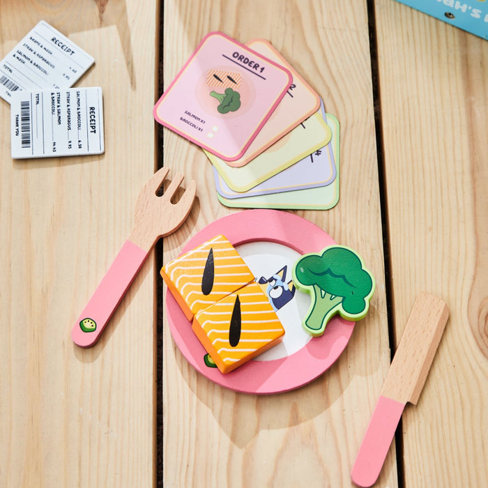 8th Wonder Personalised Bluey Wooden Fancy Restaurant Playset