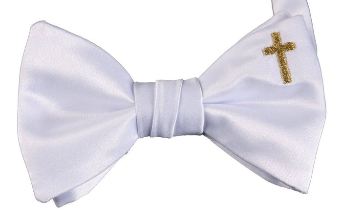 Adjustable Religious Cross Bow Tie for Boys | First Holy Communion - Tuxgear