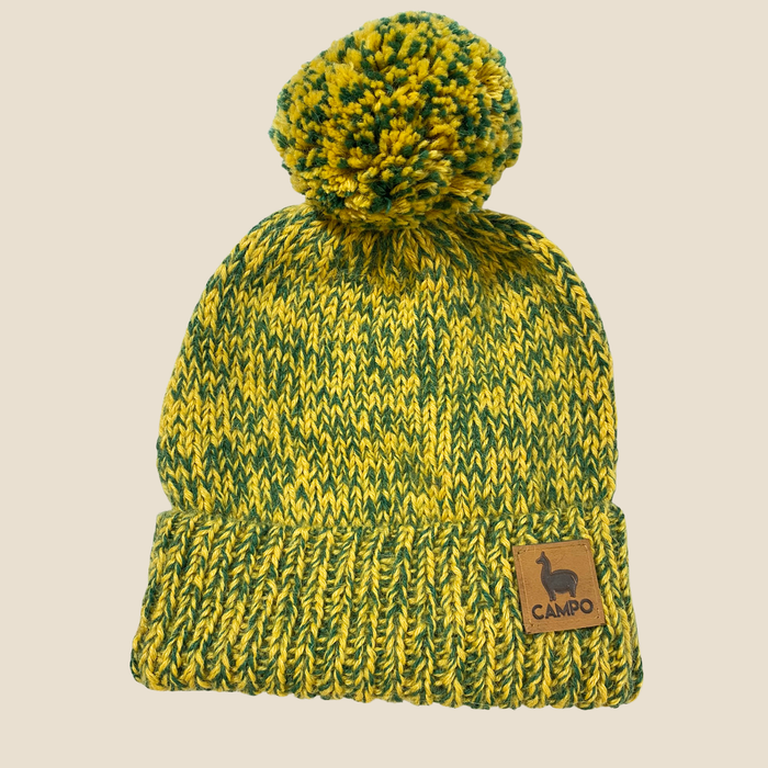 yes / Green & Yellow Beanie