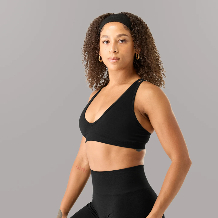 Alphalete - Amplify Deep V Bra - Black