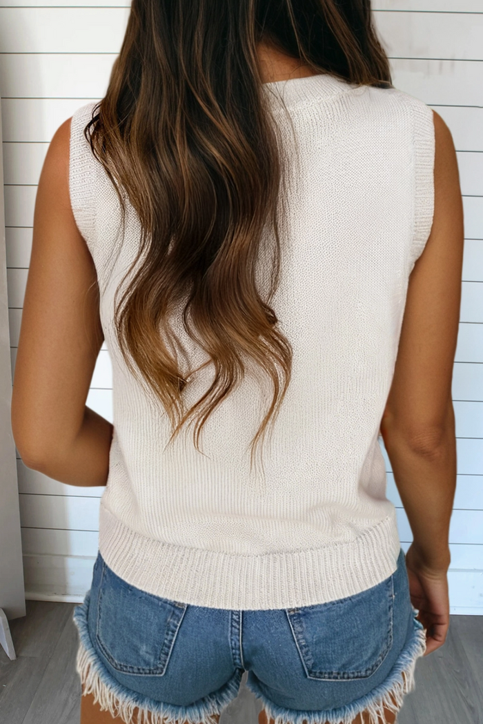 American Flag Sleeve Sweater