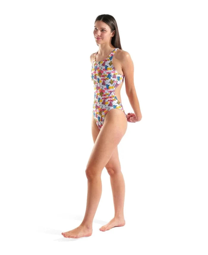 Arena | Desert Swimsuit | Challenge Back | White / Multi