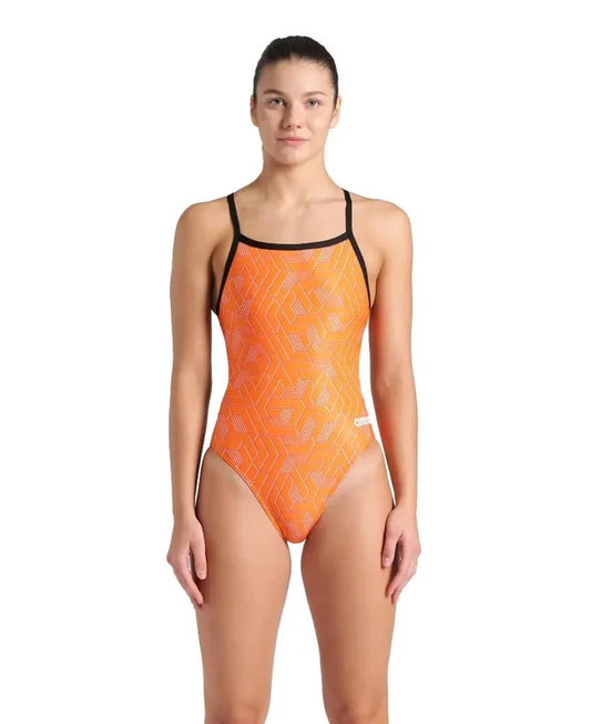 Arena | Escape Swimsuit | Challenge Back | Black / Orange